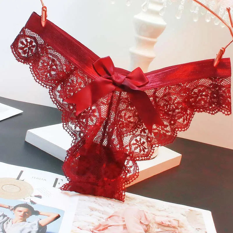 Sexy Lace Thong Women Butterfly Low