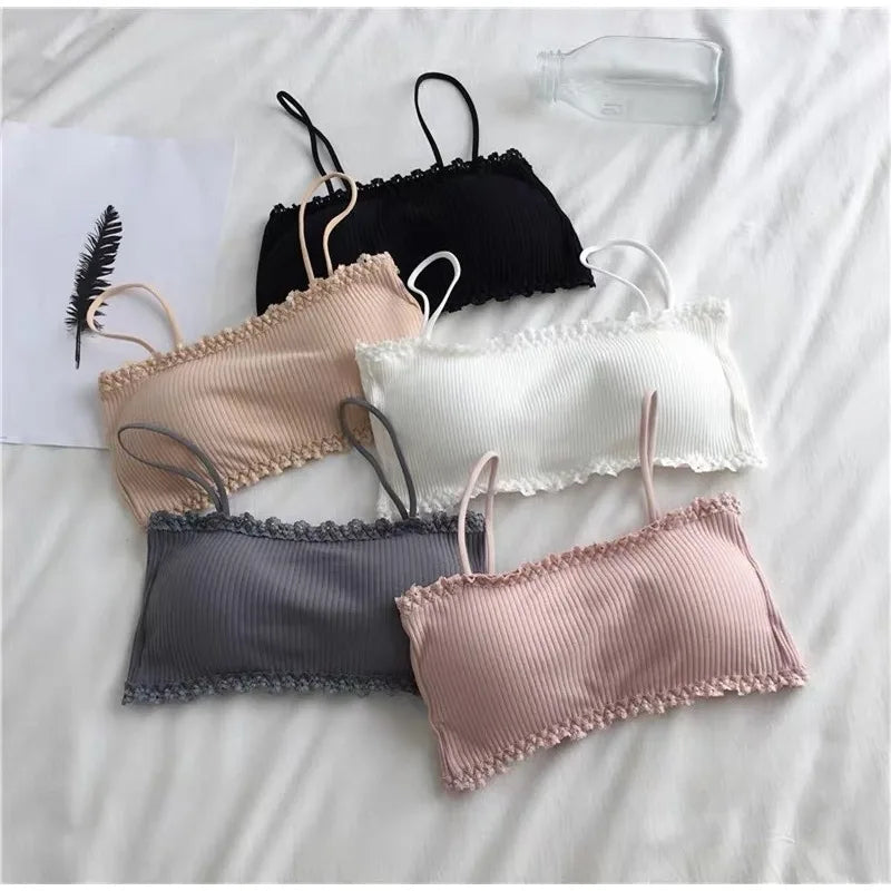 Women's Cotton Bra Female Tube Top
