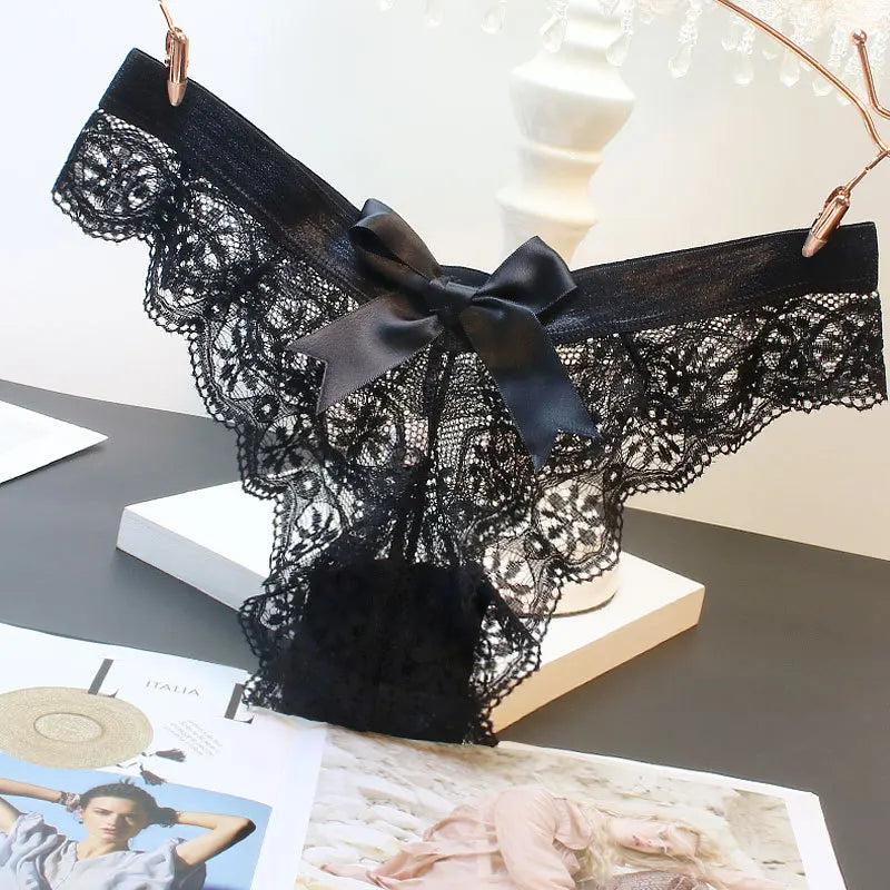 Sexy Lace Thong Women Butterfly Low