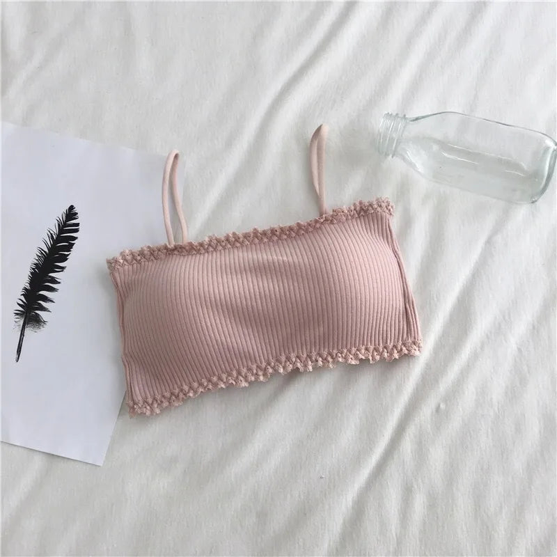 Women's Cotton Bra Female Tube Top